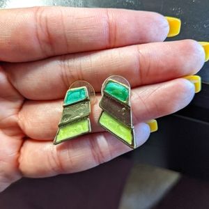 Green earrings